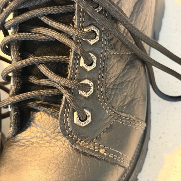 Harley Davidson Tyler Moto Biker Boots Black Leather Lace Up Women’s 38 / US 7 - Picture 7 of 11